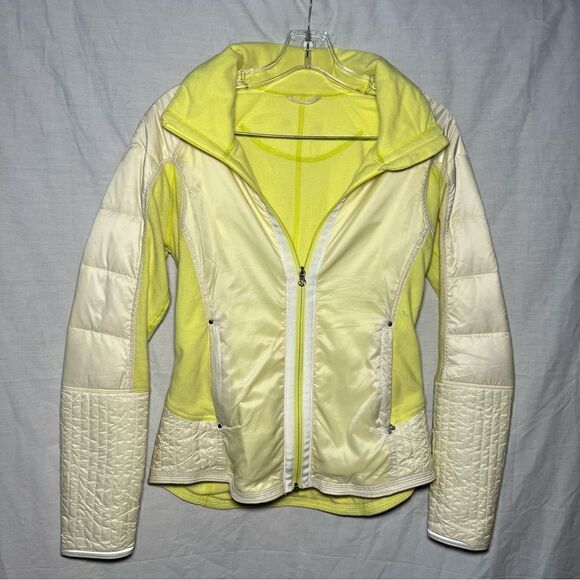 Lululemon Run Bundle Up Jacket without Luxechange Hood Clarity Yellow 6 - Picture 2 of 10